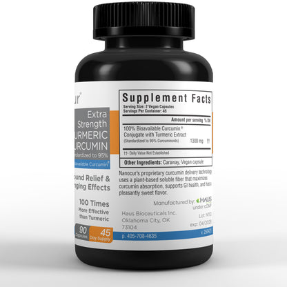Nanocur Turmeric Curcumin 90 count bottle