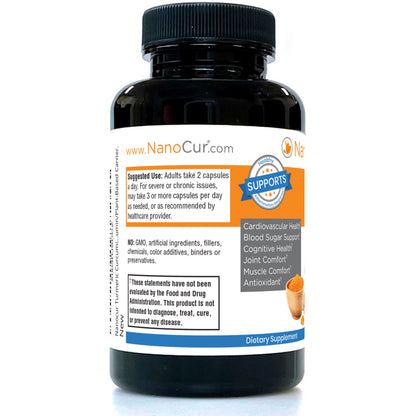 Nanocur Turmeric Curcumin 90 count bottle
