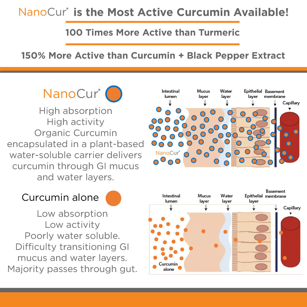 Nanocur Turmeric Curcumin 180 count bottle